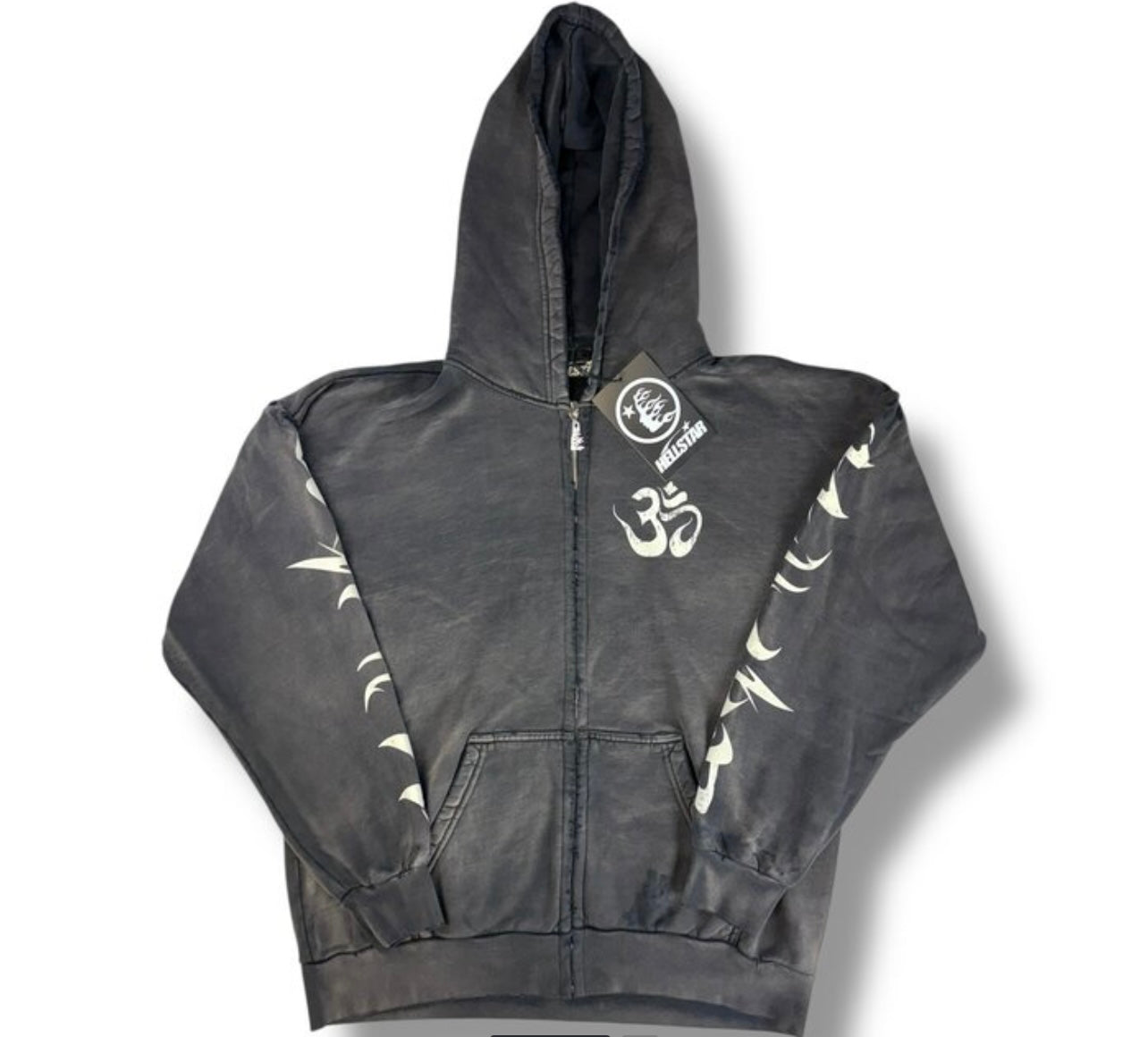 Hellstar OHM Zip Up Hoodie “Black”
