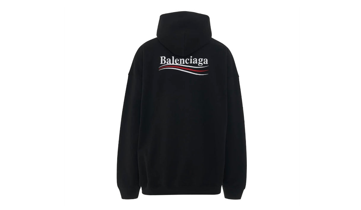 Balenciaga Political Campaign Large Fit Hoodie “Black”