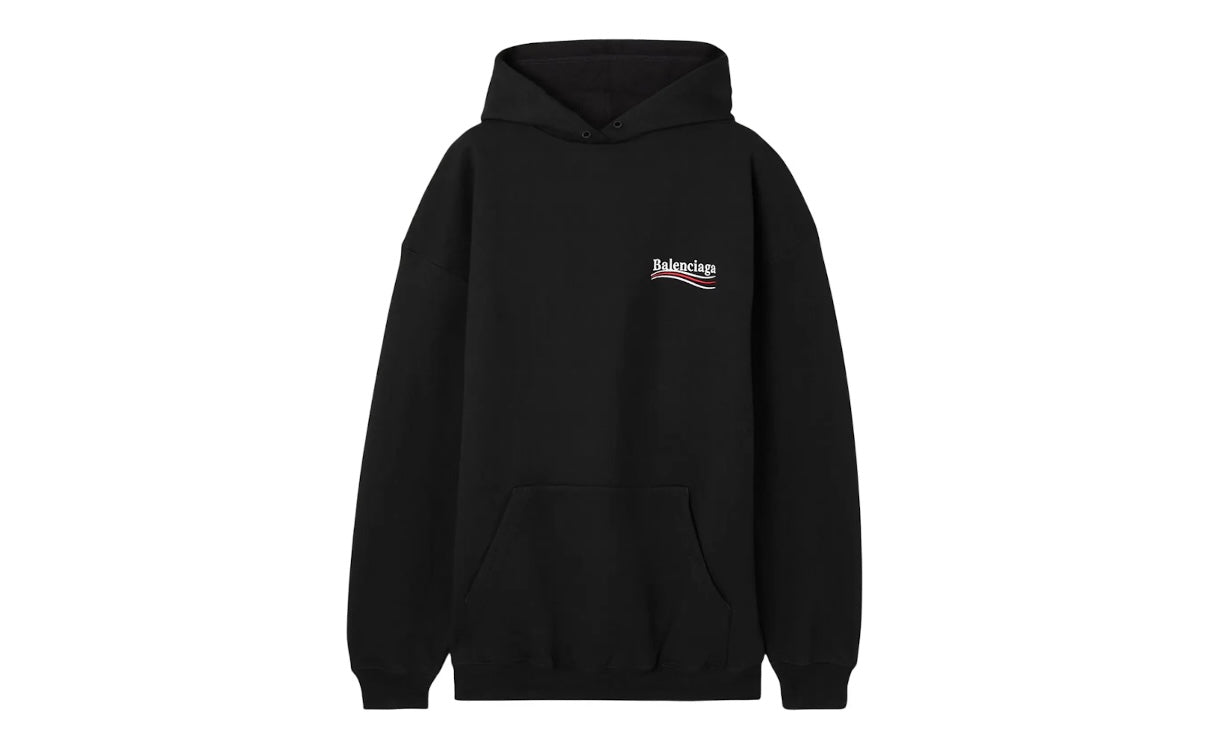 Balenciaga Political Campaign Large Fit Hoodie “Black”