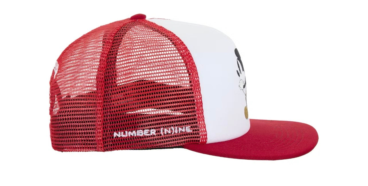 FW25 Supreme Number (N)ine Mickey Mesh Back 5 Panel “Red”