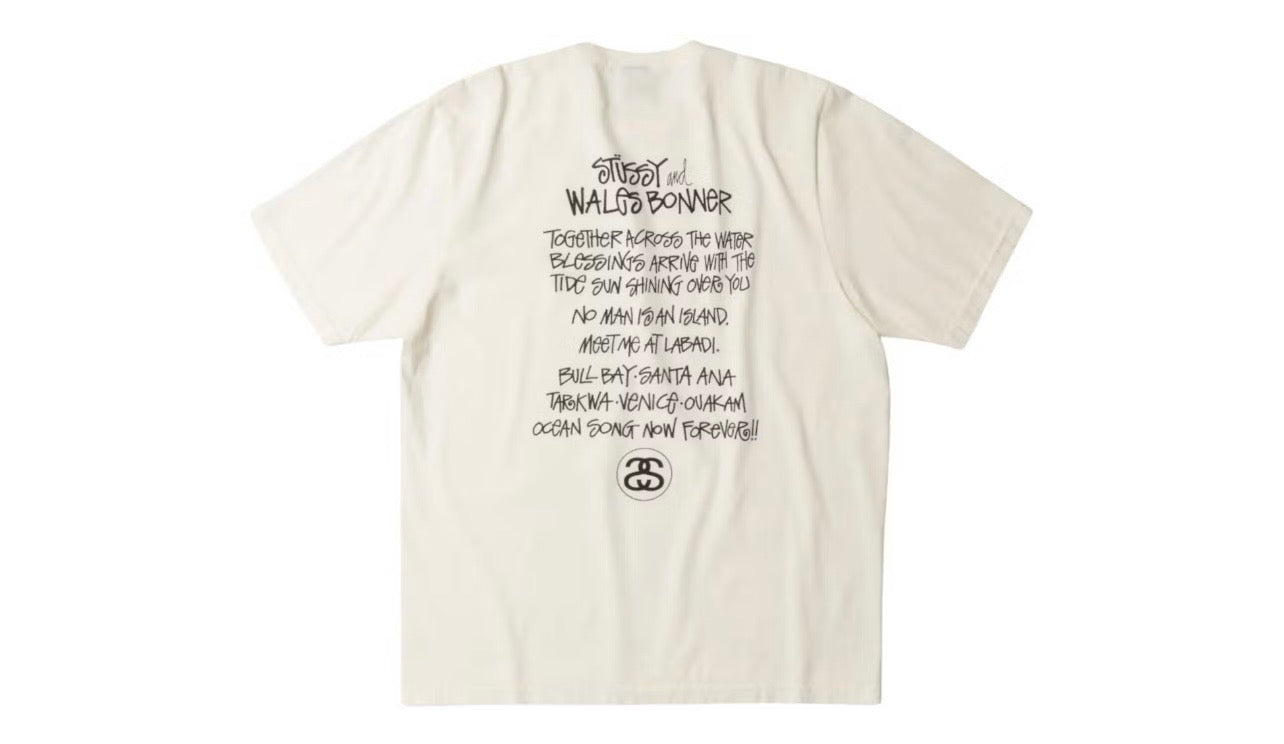 FW25 Stussy x Wales Bonner Ocean Song Tee “Ivory”