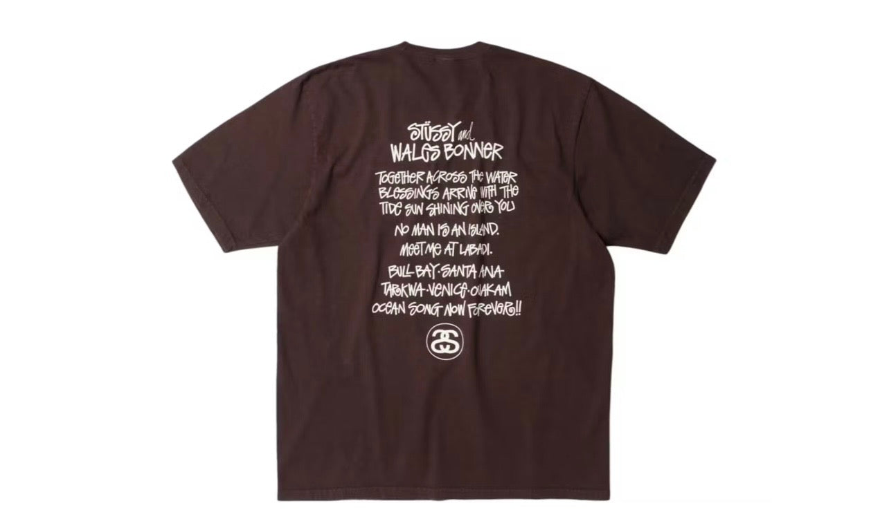 FW25 Stussy x Wales Bonner Ocean Song Tee “Brown”